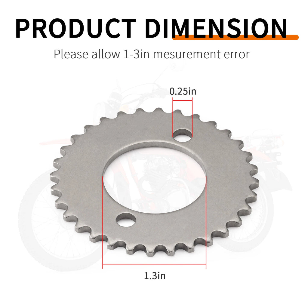 Set of 2 Cam Chain Sprockets for Honda XL200R CB125S XL125S XL185S (14321-440-000)