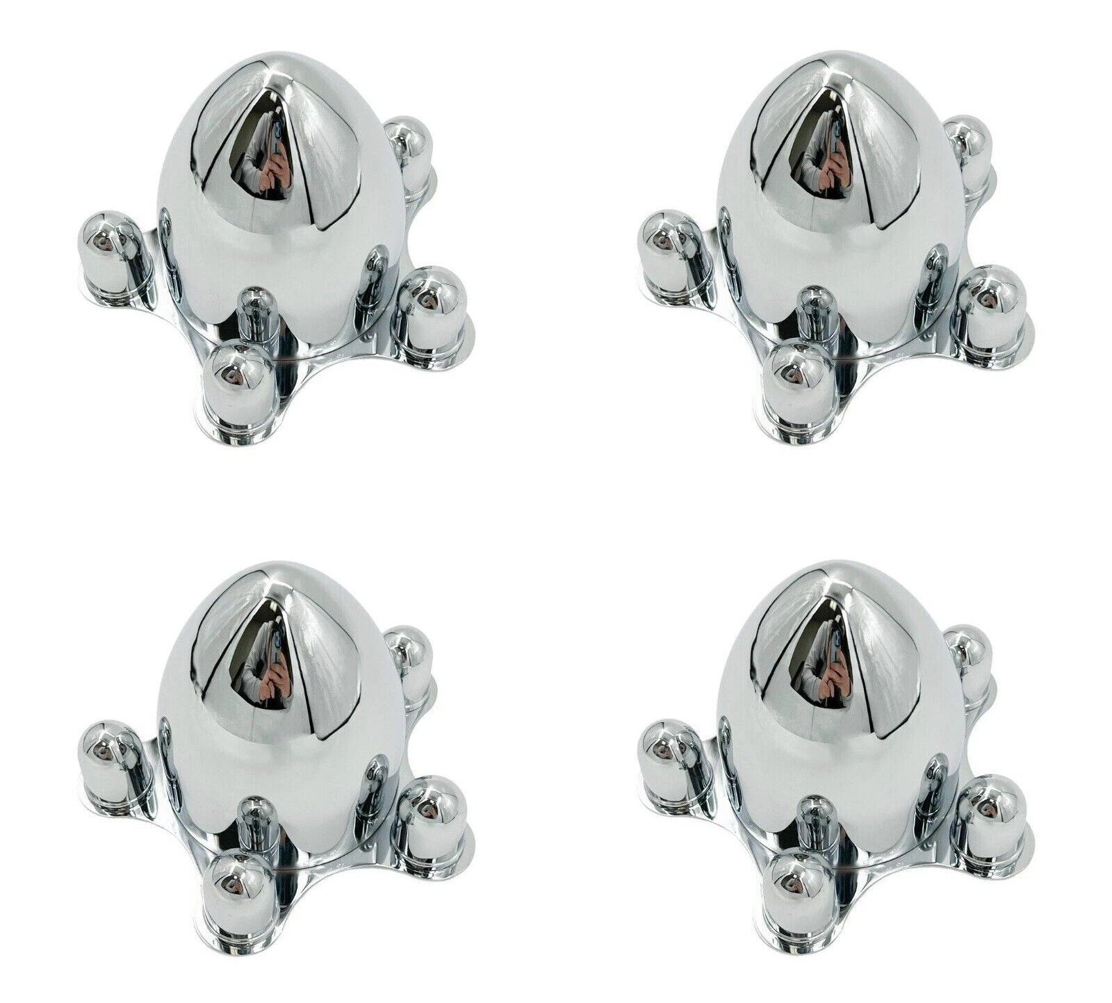 Wheel Hub Caps Chrome Spider Bullet Center Set for Jeep Wrangler (2007–2017)