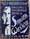 Vintage Replica Tin Metal Sign for Smith & Wesson Pistol (1515)