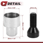 Set Wheel Lock Lug Nut Anti-theft Key Socket M14������������������1.25 Bolt for BMW