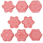 8 Piece Snowflake Cookie Molds Baking Cutters for Holiday Baking