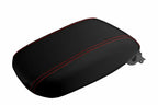 Console Lid Pull Over Cover Leather for Dodge Dart (2013–2016) Red Stitch