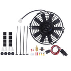 Electric Radiator Cooling Fan & Thermostat Mount Kit for Universal Vehicles (12V)