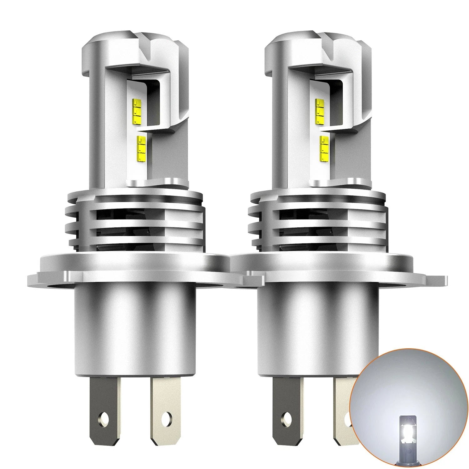 2X H4 LED Headlight Bulbs