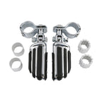 Set of 4 Chrome Adjustable Footpeg Clamps for Harley Street Glide