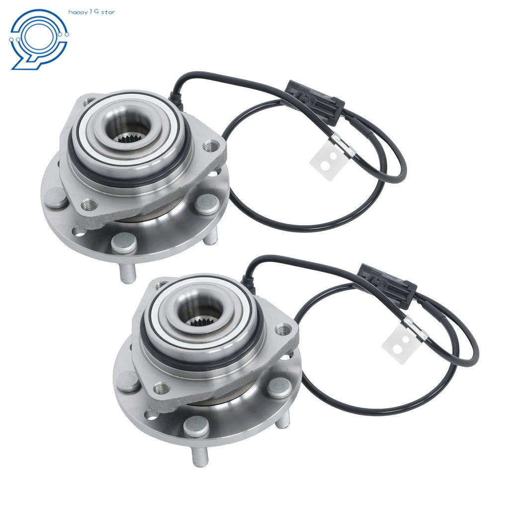 Pair Front Wheel Hub & Bearing for Chevy Blazer S10 GMC Jimmy (1997–2005) 4x4