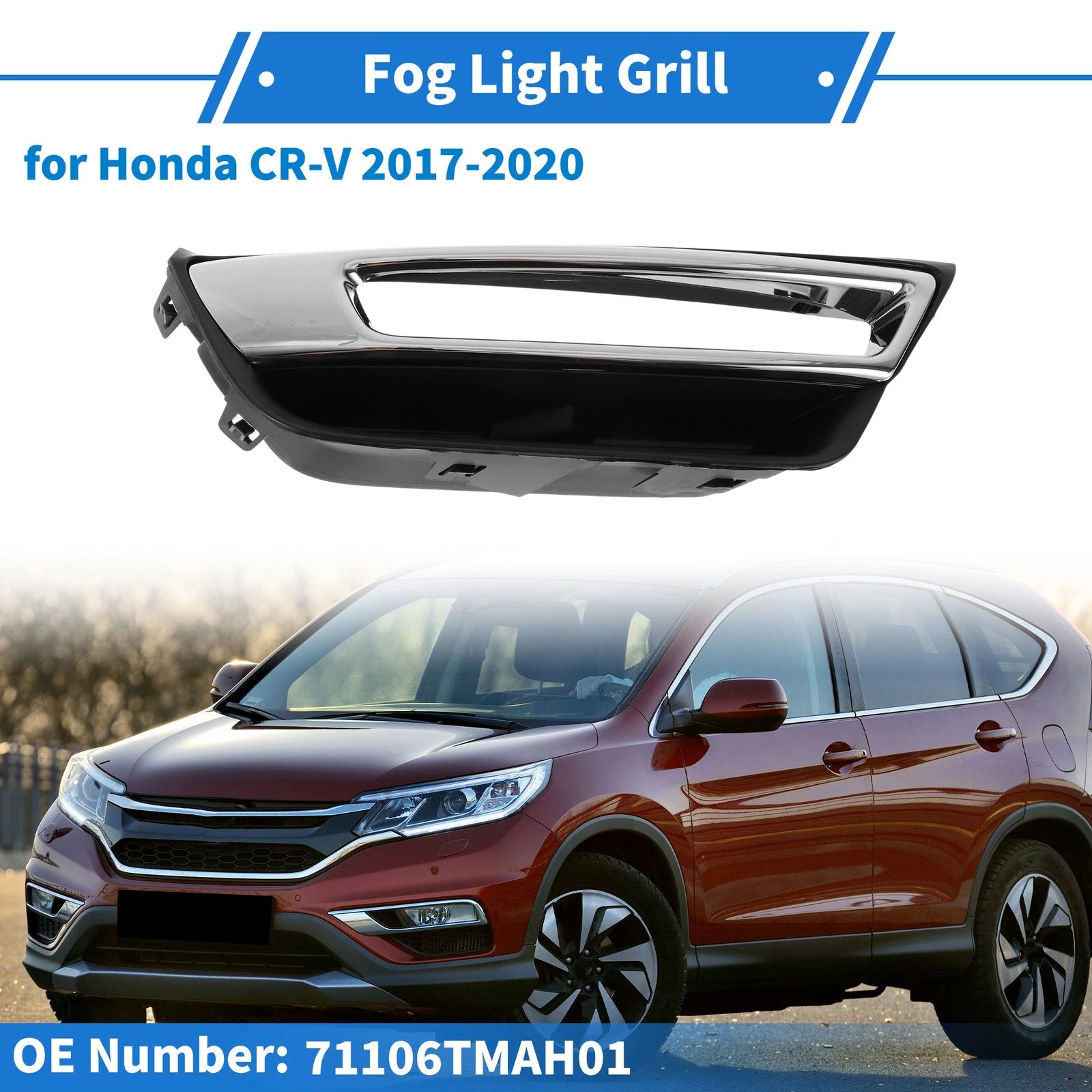 Front Right Fog Light Grill No. 71106TMAH01 for Honda CR-V (2017–2020)