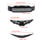 Set of 2 Front Upper Lower Grille Strip Trim for Toyota Camry (2021–2022) Gloss Black
