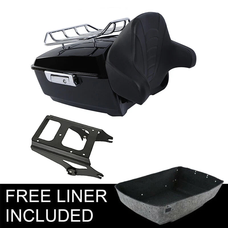 Trunk Backrest Top Rack Mount for Harley Touring Road King (2009–2013)