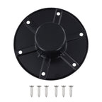 Round Flush Mount Black Table Leg Base for RV and Boat Trailer