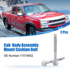2pcs M12x1.75 Car Mount Cushion Bolts No.11519402 for Chevrolet Silverado 1500 (2014–2023)