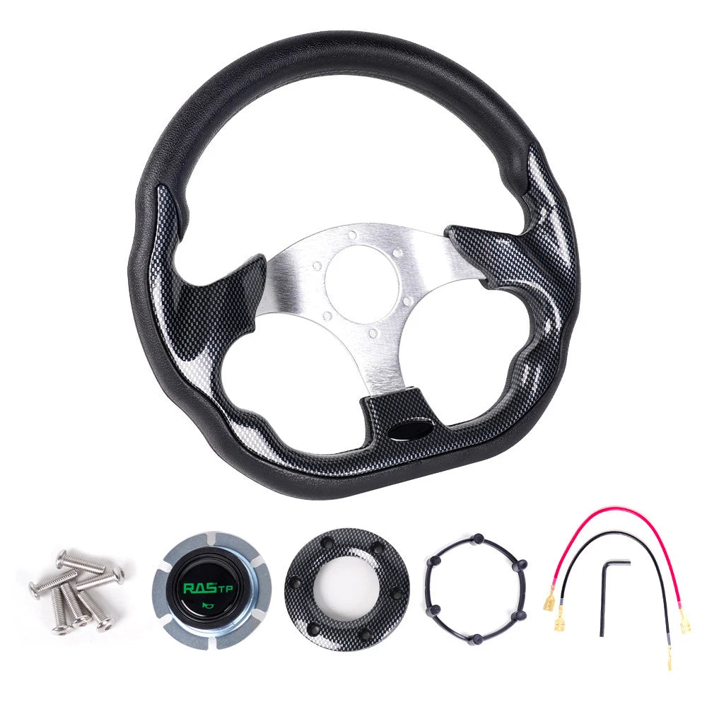 13" Racing Steering Wheel with Hub Adapter for Ford Mustang (1984–2004)