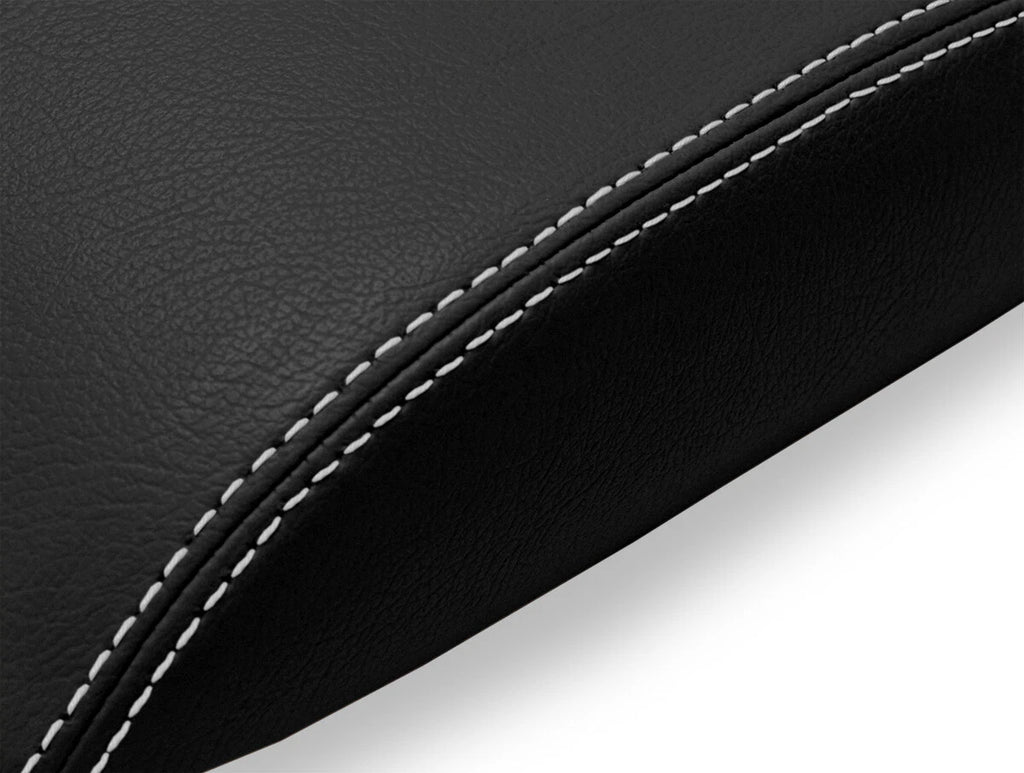 Console Lid Armrest Cover for Mazda CX-7 (2007–2012) Leather White Stitch