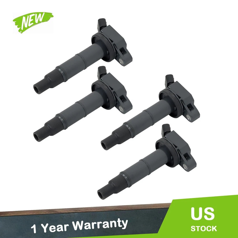 Set of 4 Ignition Coils for Toyota Camry Lexus Scion RAV4 Highlander (2002–2015)