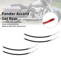 Set of 2 Rear Fender Accents for FLHX Street Glide (2006–2013) Chrome