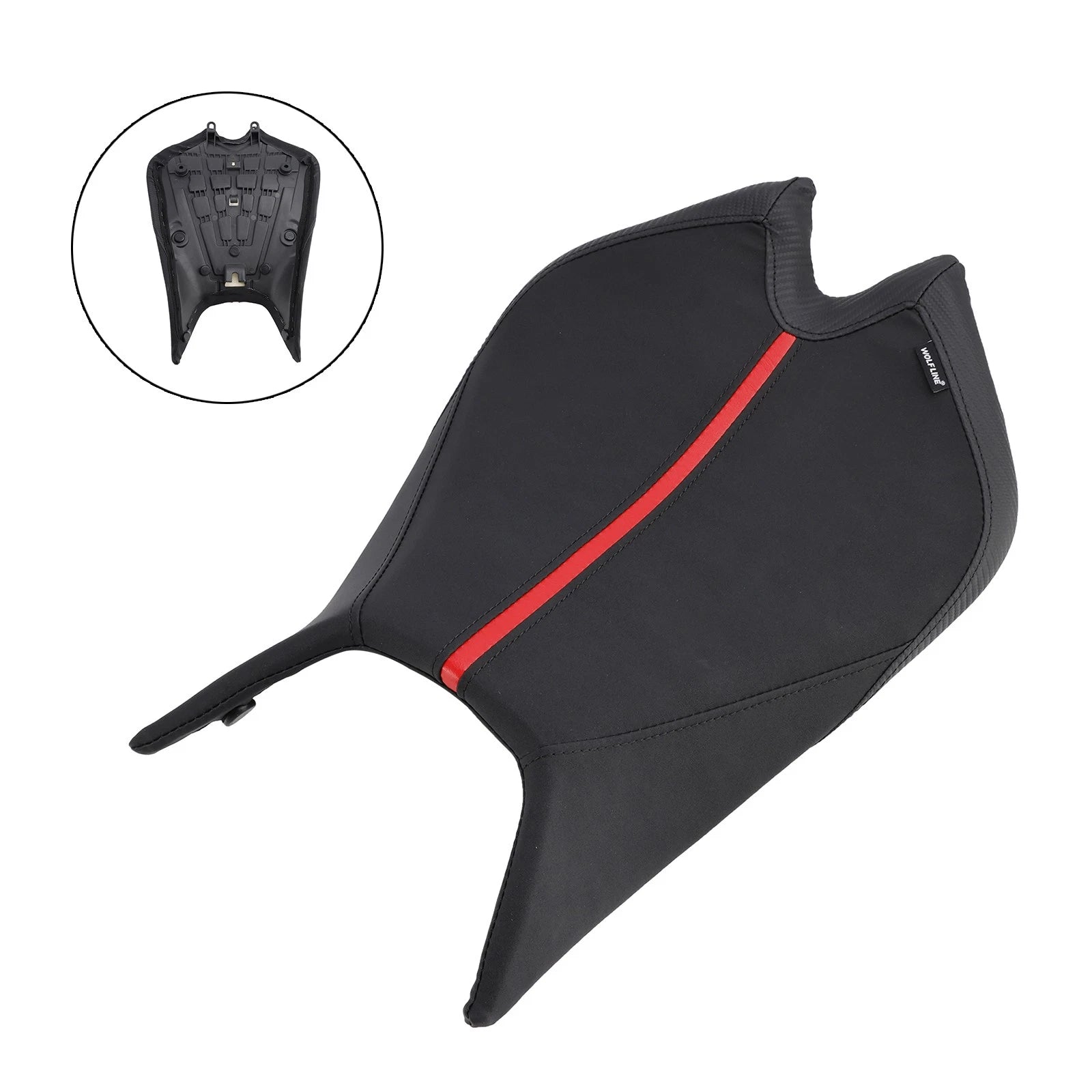 Front Driver Raider Seat Pillion Saddle Red for Aprilia RSV4 1100 (2021–2024)