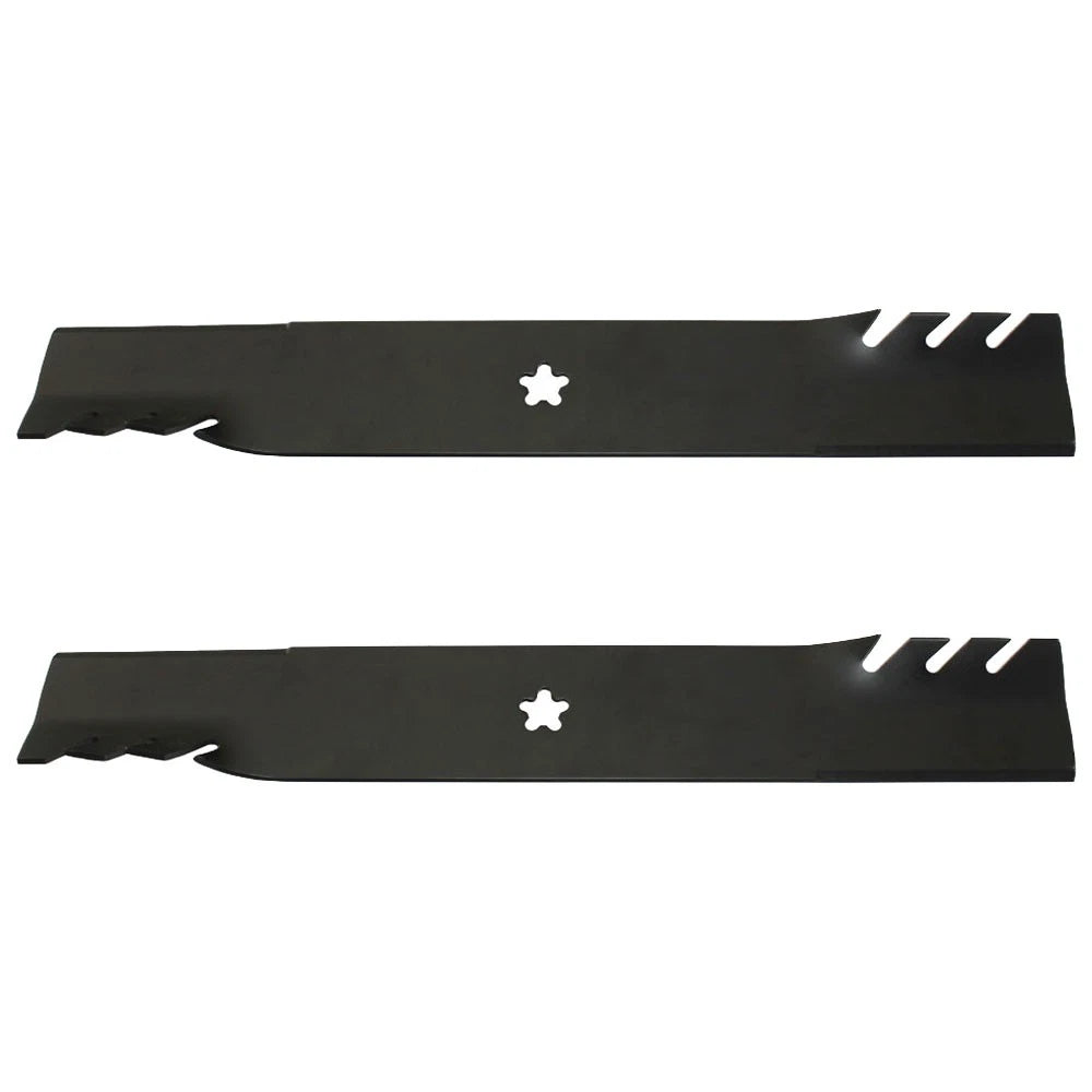 2X Toothed Mulching Mower Blades for Craftsman 42" Decks (Repl. 134149, 422719)