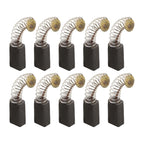 10pcs Carbon Brushes for Electric Motors - Black with Gold