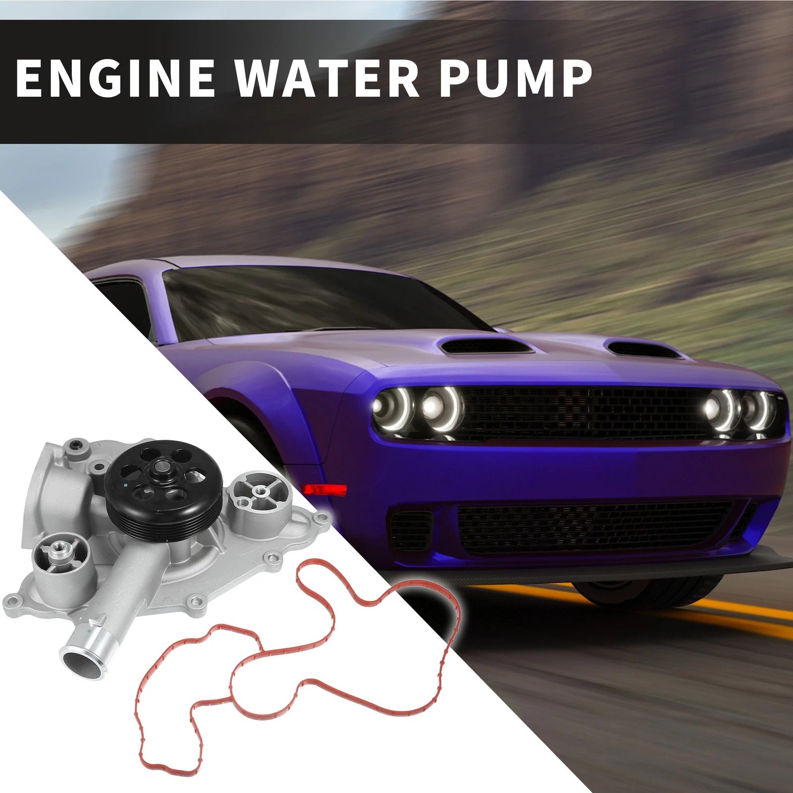 Water Pump for Chrysler 300 (2005–2010) No. 4792838AB with Rubber Band Kit