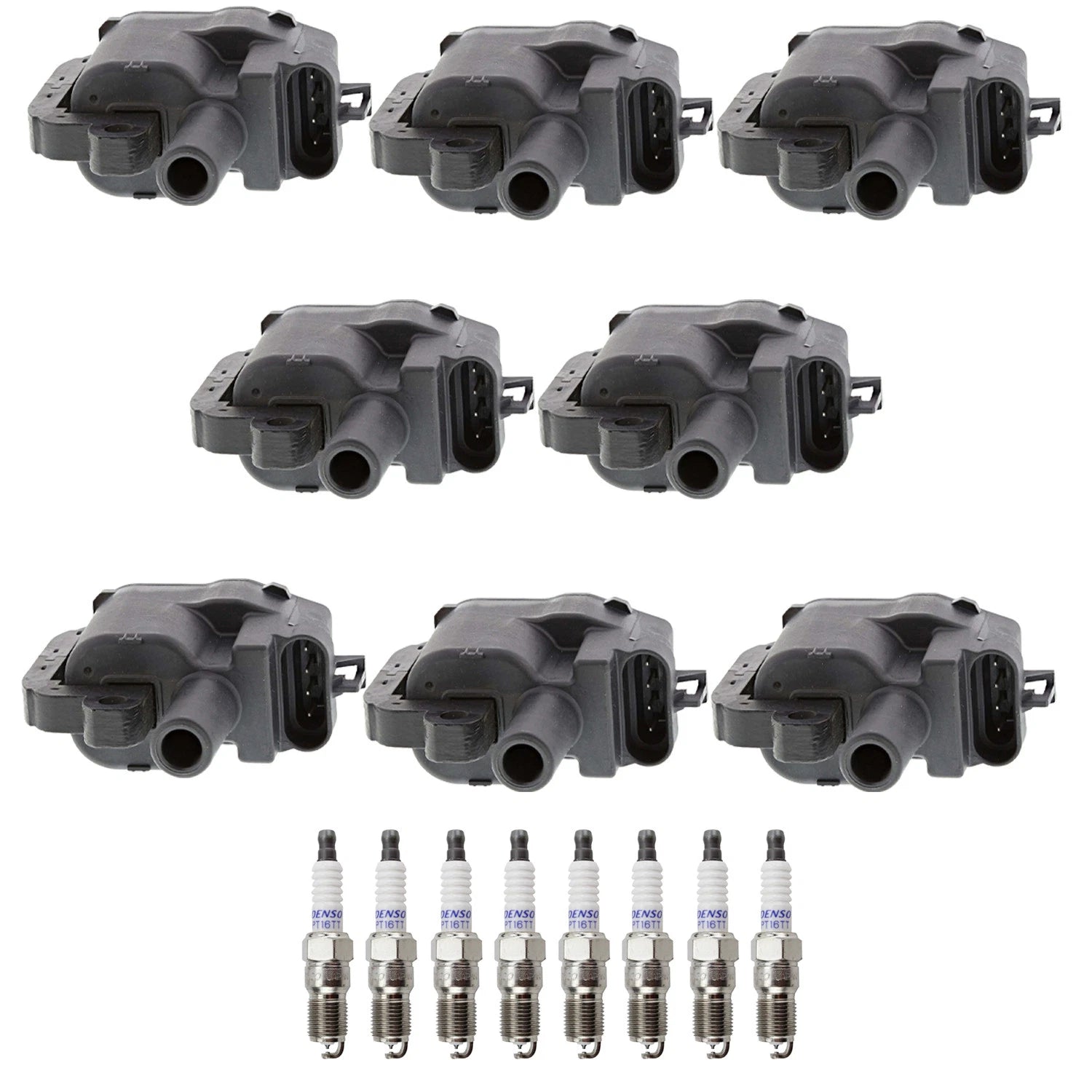 Denso 8 Ignition Coils & Platinum Spark Plugs Kit for Corvette Firebird (V8)