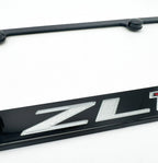License Plate Frame Premium Black w/ ZL1 Script for Chevy Camaro (2016–2023)