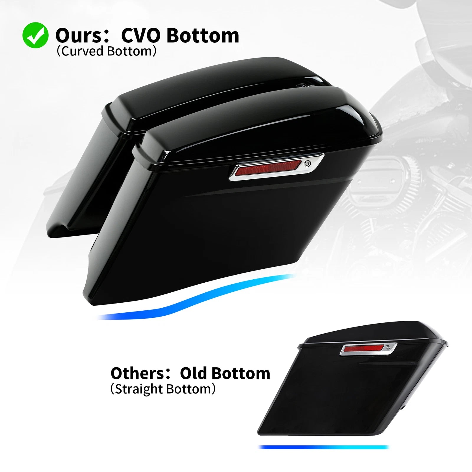 4" Stretched Saddlebag & Tray Organizers for Harley Road Glide (2014–2023)