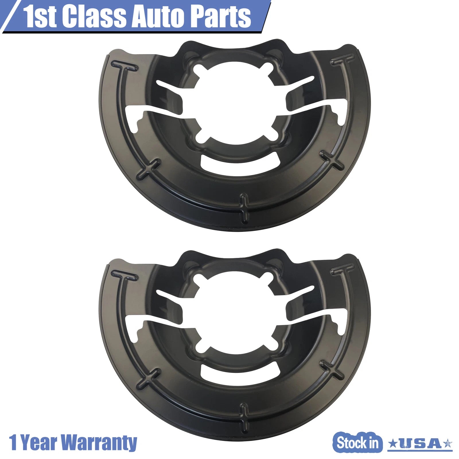 Pair of Front Brake Dust Shield Backing Plates for Ford Super Duty (1999–2004) 924-483