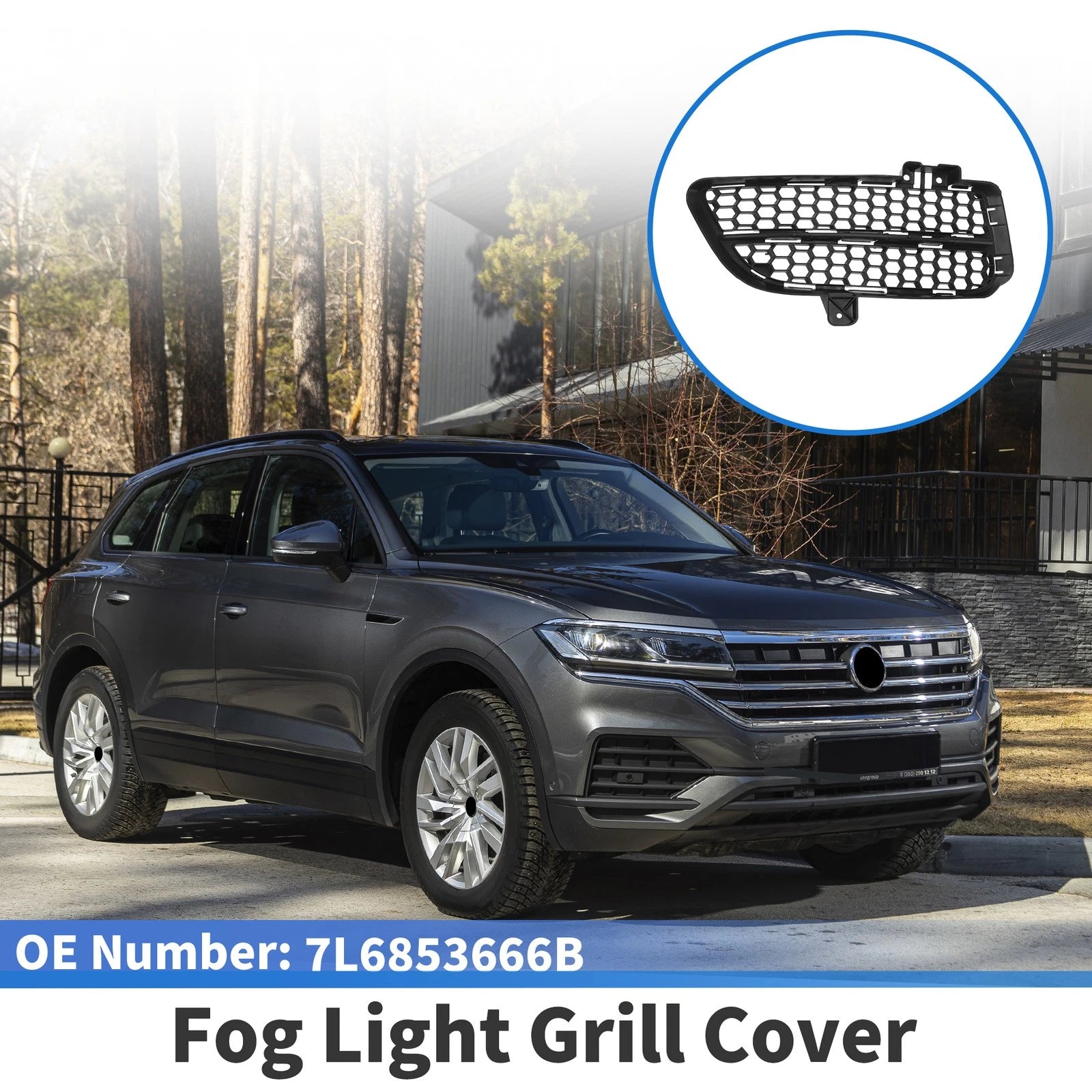 1 Pc Fog Light Grill for Volkswagen Touareg (2007–2010) No. 7L6853666B