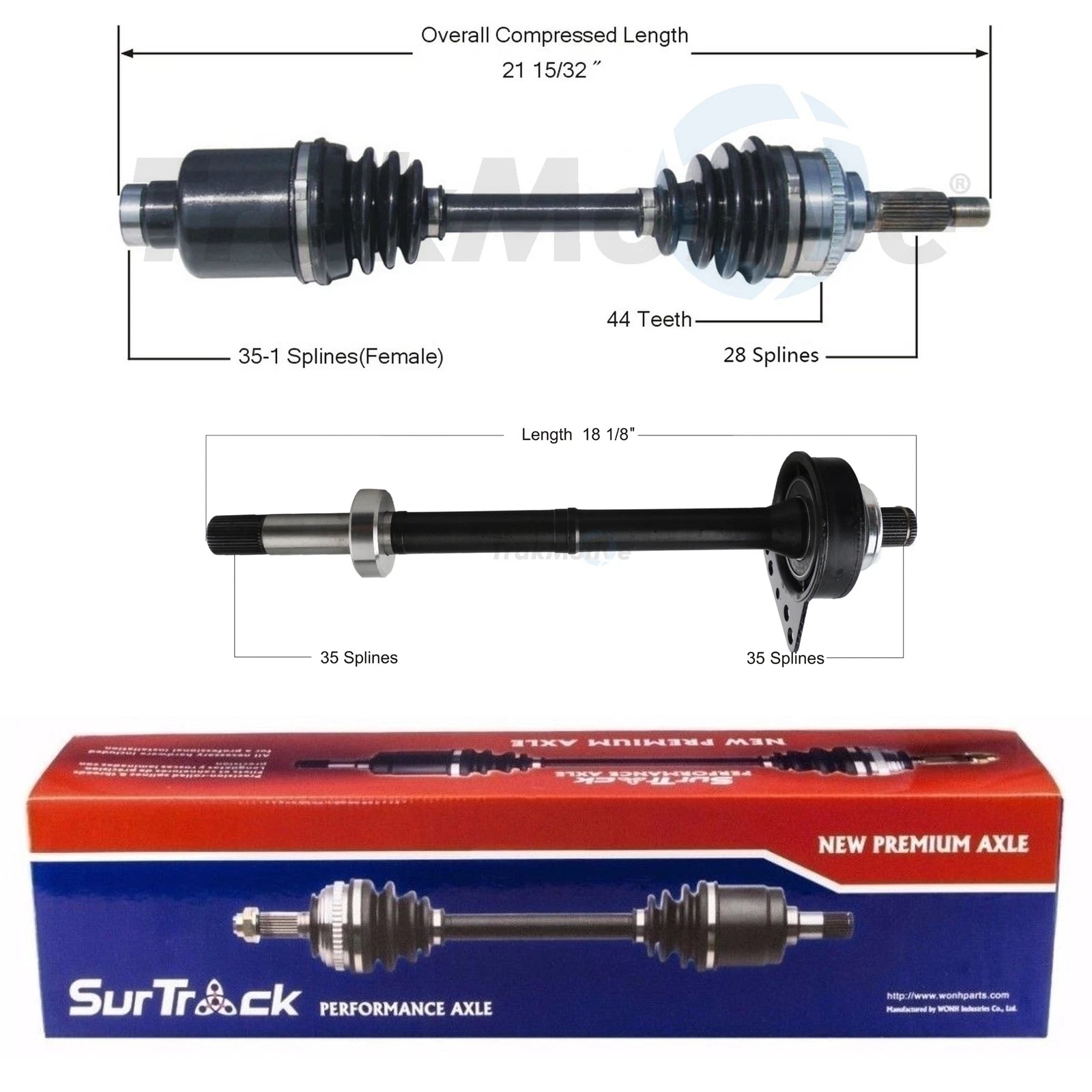 Set of 2 CV Axles for Ford Escape (2001–2012)