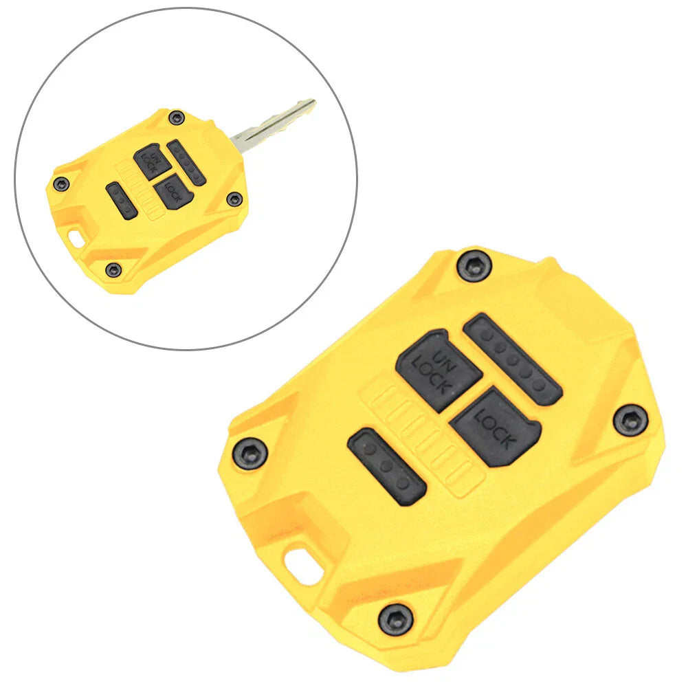Yellow ABS Car Key Fob Shell Case for Jeep Wrangler (2007-2017)