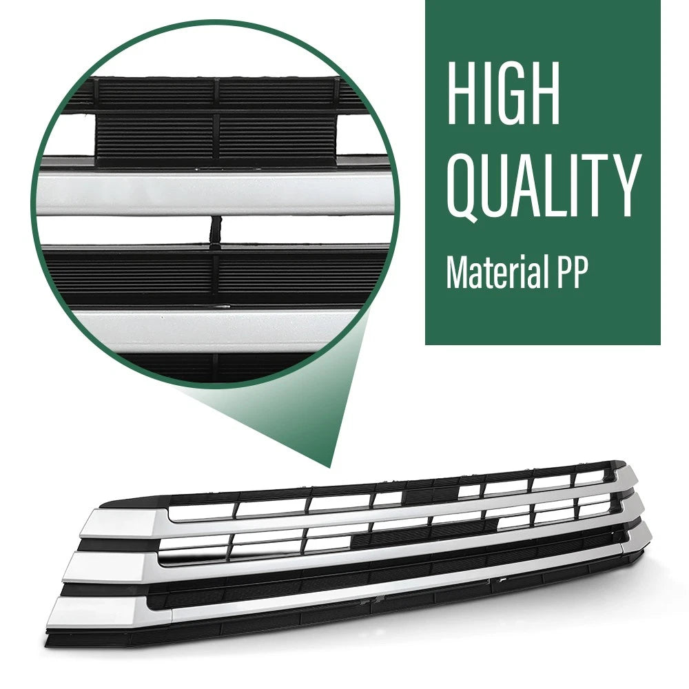 Front Bumper Lower Grille for Toyota Highlander (2017–2019) Black & Chrome