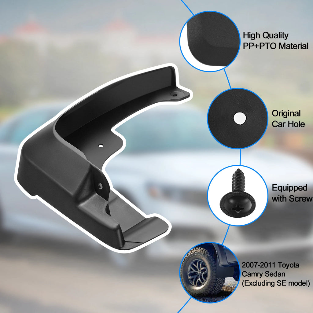 Set of 4 Splash Guards Mud Flaps for Toyota Camry (2007-2011)