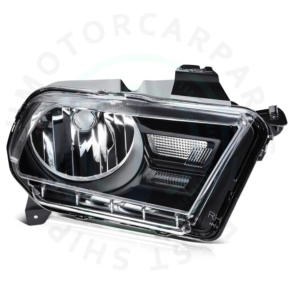 Headlight Assembly Set for Ford Mustang (2010–2014) Black
