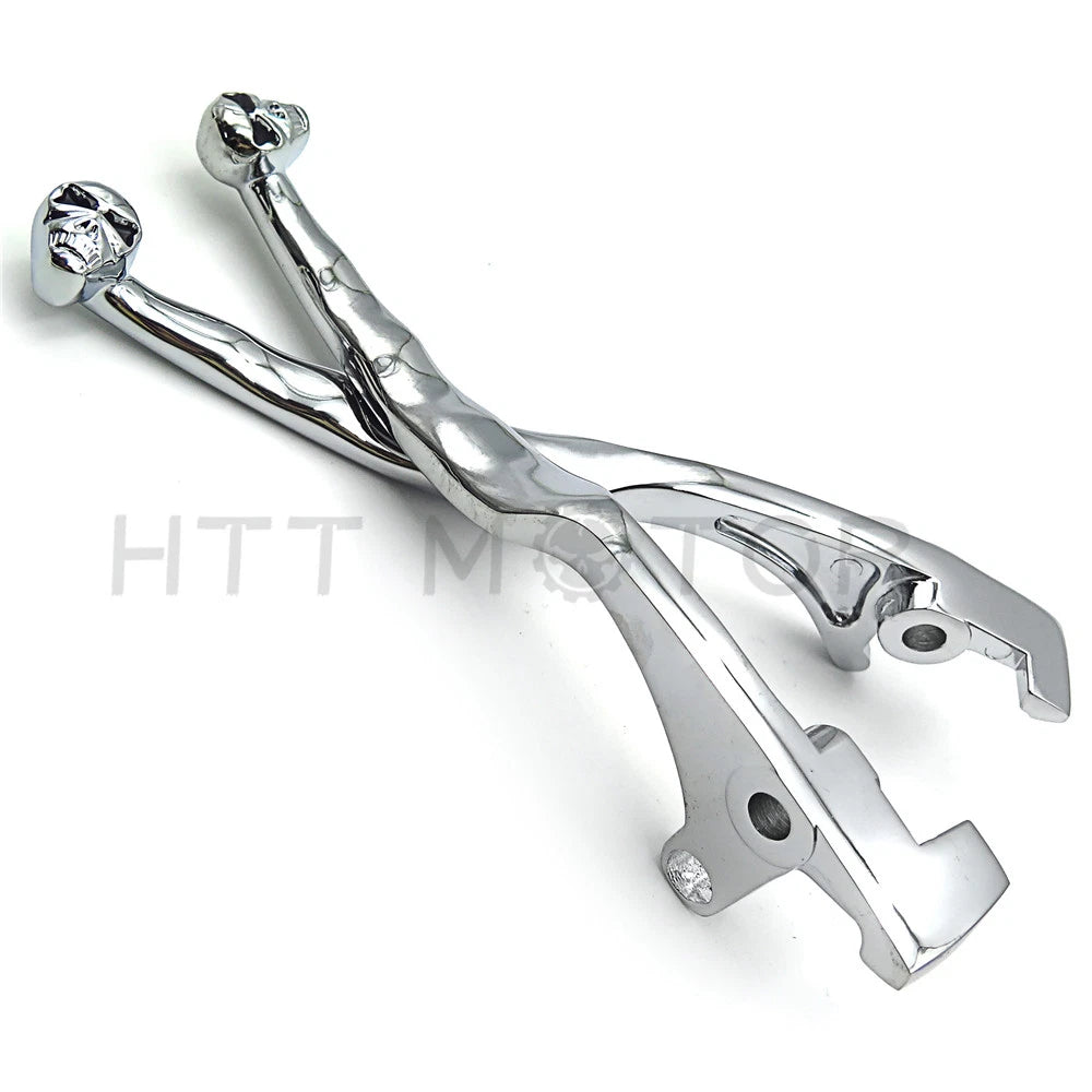 Chrome Skull Brake Clutch Levers for Kawasaki Vulcan 1500 1600 (1996–2008)