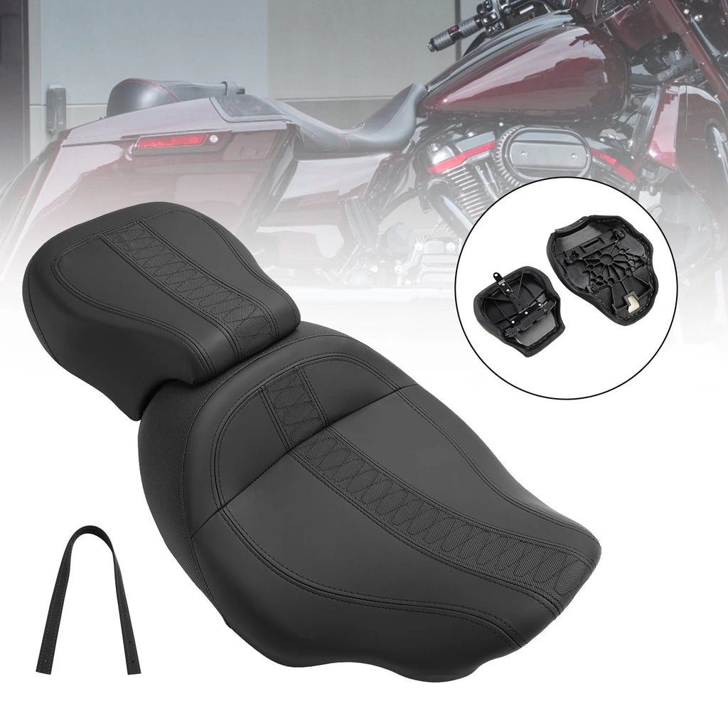 Complete Cushion Rider Passenger Seat for Harley Touring CVO Glide (2023–2024)