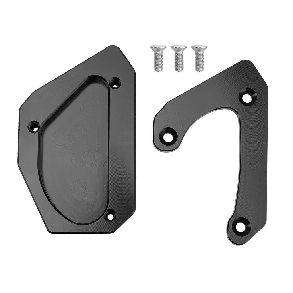 Kickstand Enlarger Plate Pad for Suzuki V-Strom 650 DL650 XT (2011–2024) Black