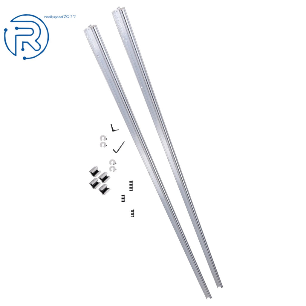 Set of 2 Linear Rails with 4 Bearing Blocks for Custom Applications