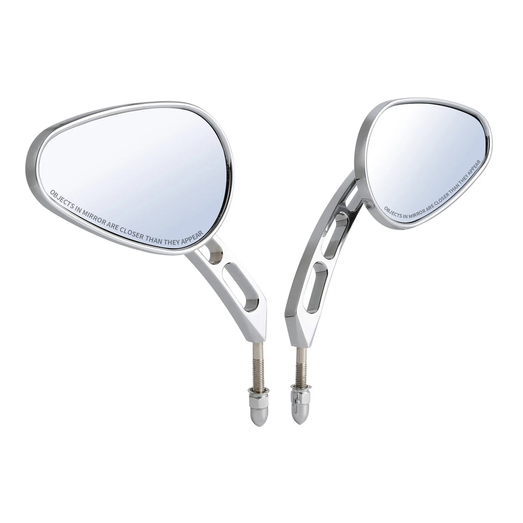 8mm Chrome Rearview Mirrors for Harley Touring Sportster 883 1200 Dyna