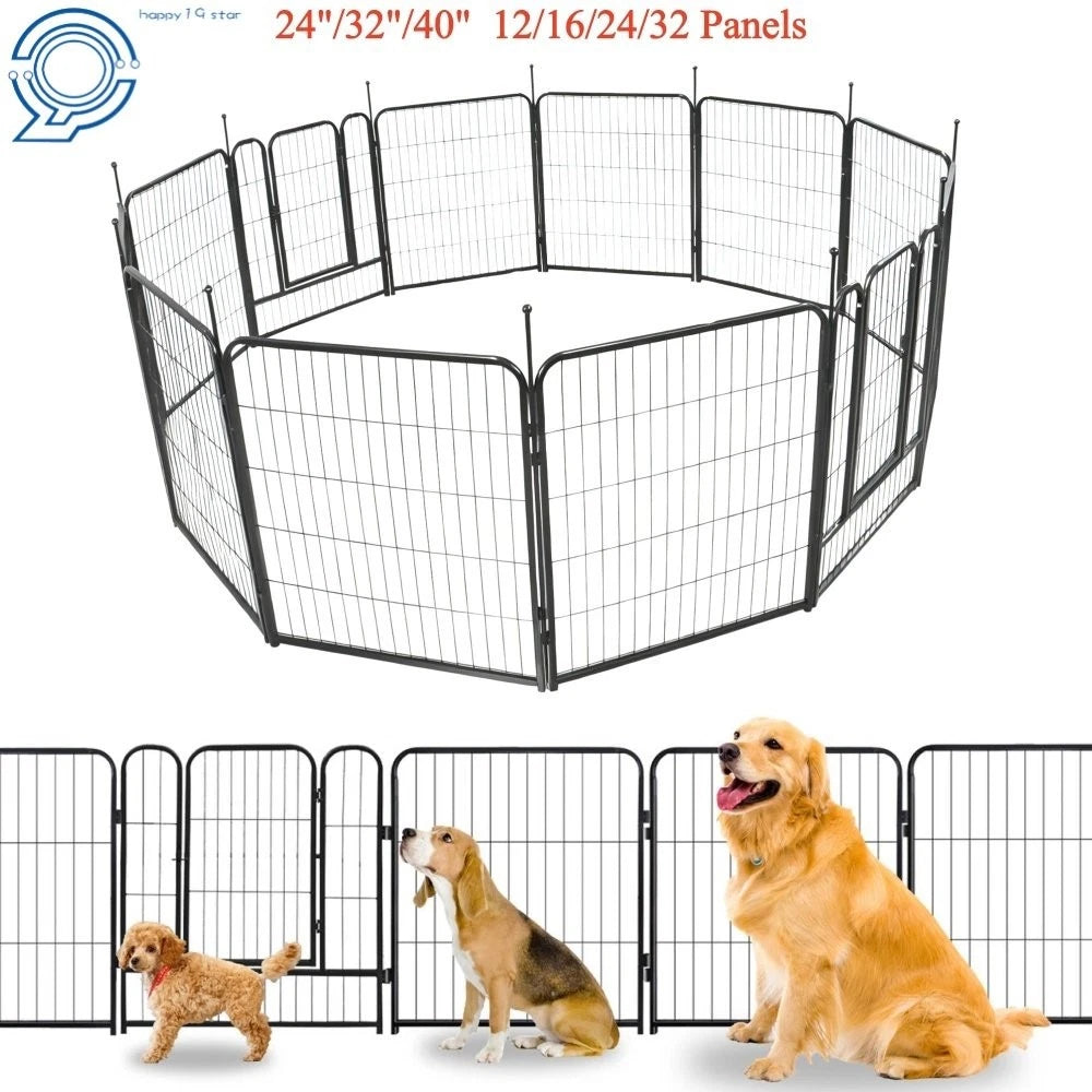 Dog Playpen with Door for Multiple Sizes (24"/32"/40")
