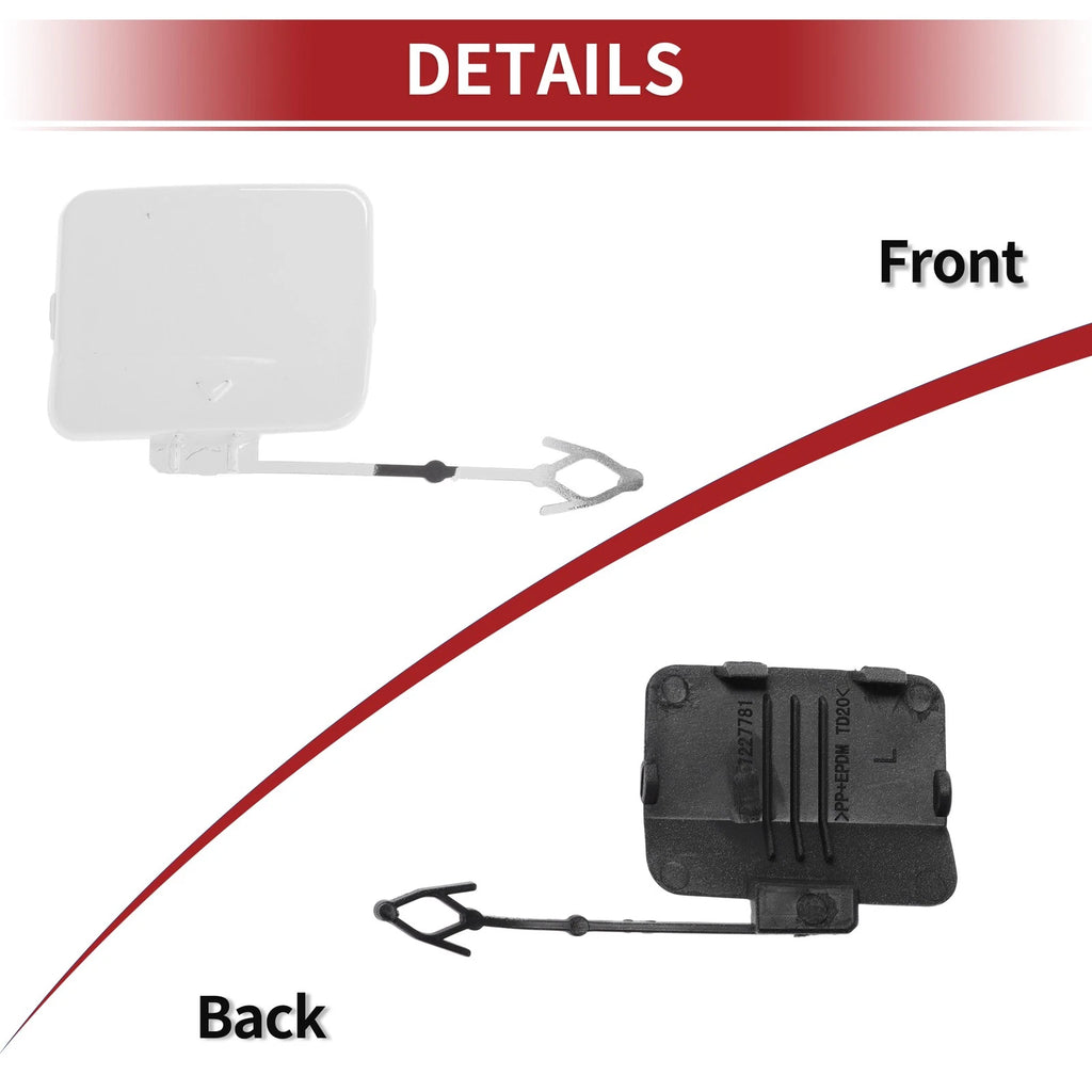 Tow Hook Cover Cap for BMW X5 E70 (2011–2013) No. 51127271815 White