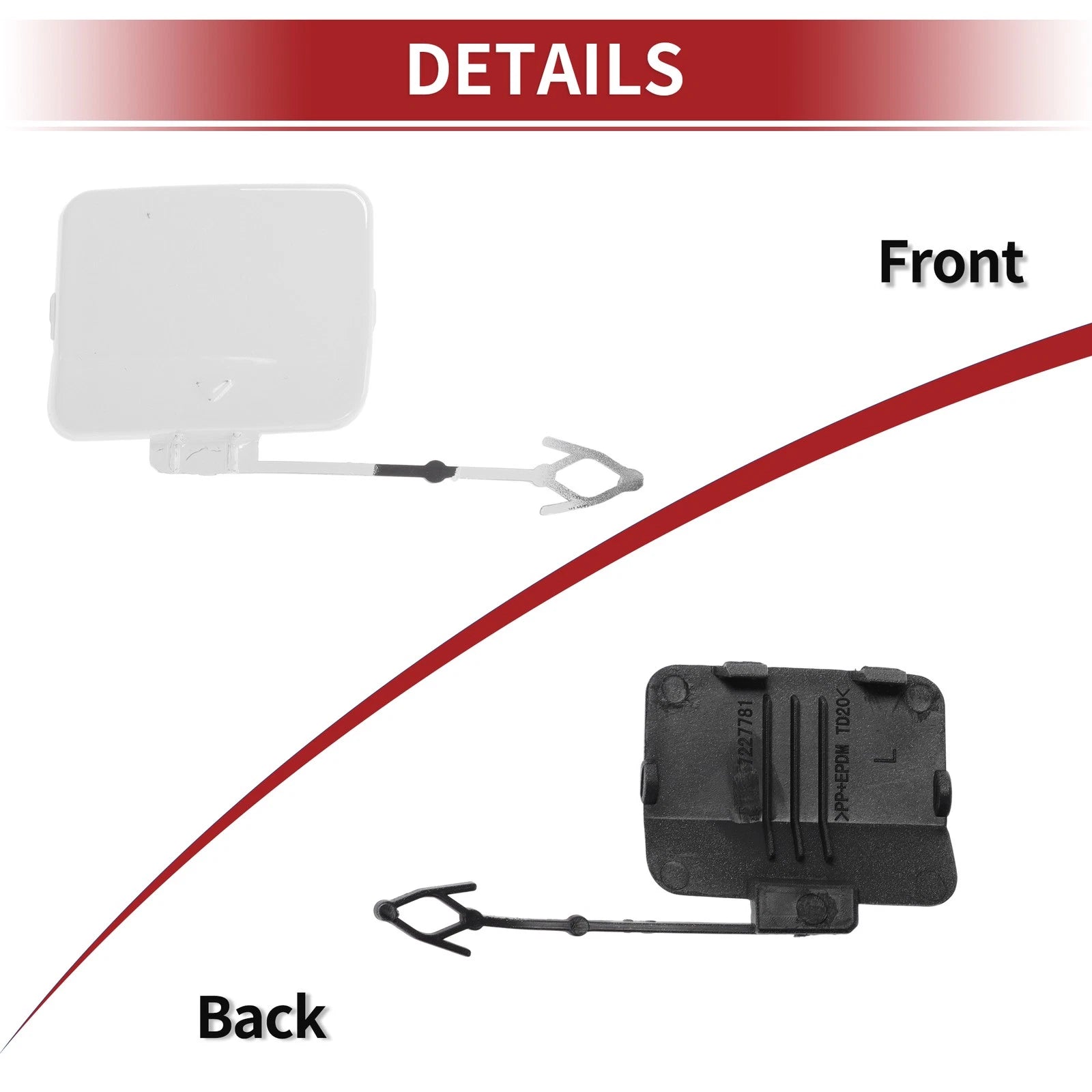Tow Hook Cover Cap for BMW X5 E70 (2011–2013) No. 51127271815 White
