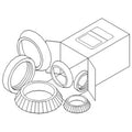 Wheel Bearing Kit for Case-IH Tractor 770 780 (Fits Models)