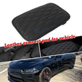 Wavy Black Leather Armrest Cover for Dodge Challenger (2015–2023)