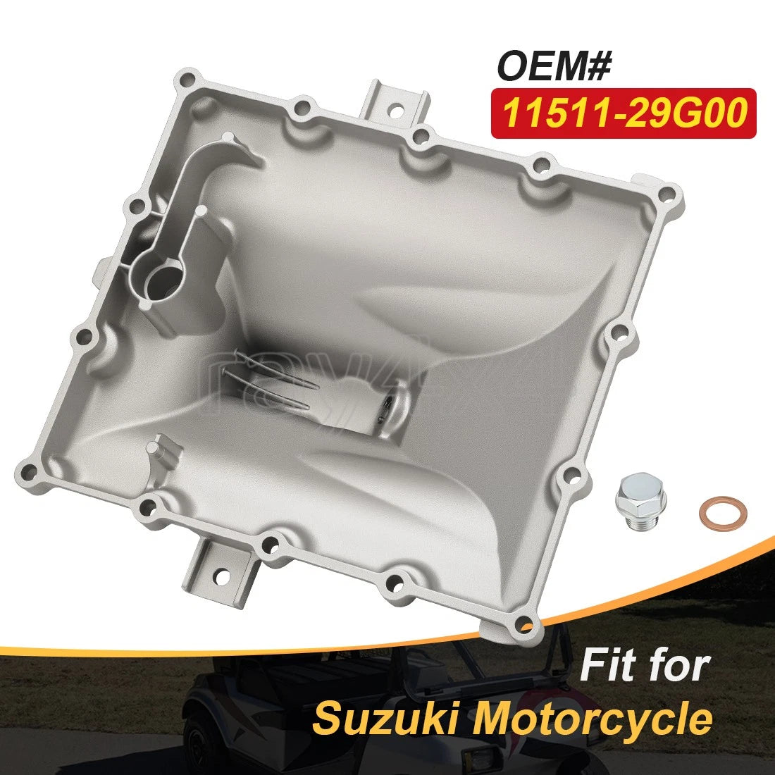 Oil Pan w/ Drain Plug for Suzuki GSX-R1000 GSX-R600 GSX-R750 (2001–2023) 11511-29G00