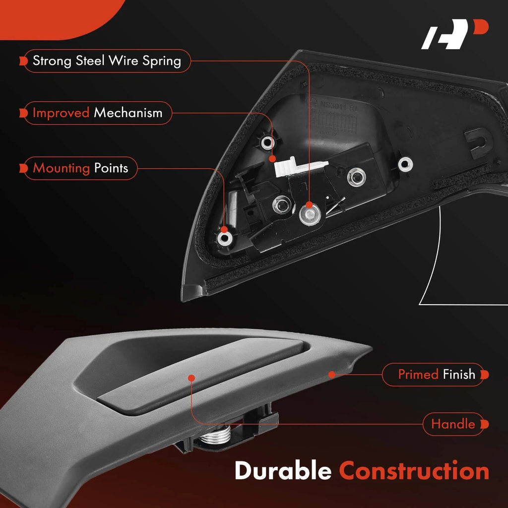Rear Left Textured Black Exterior Door Handle for Nissan Juke (2011–2017)