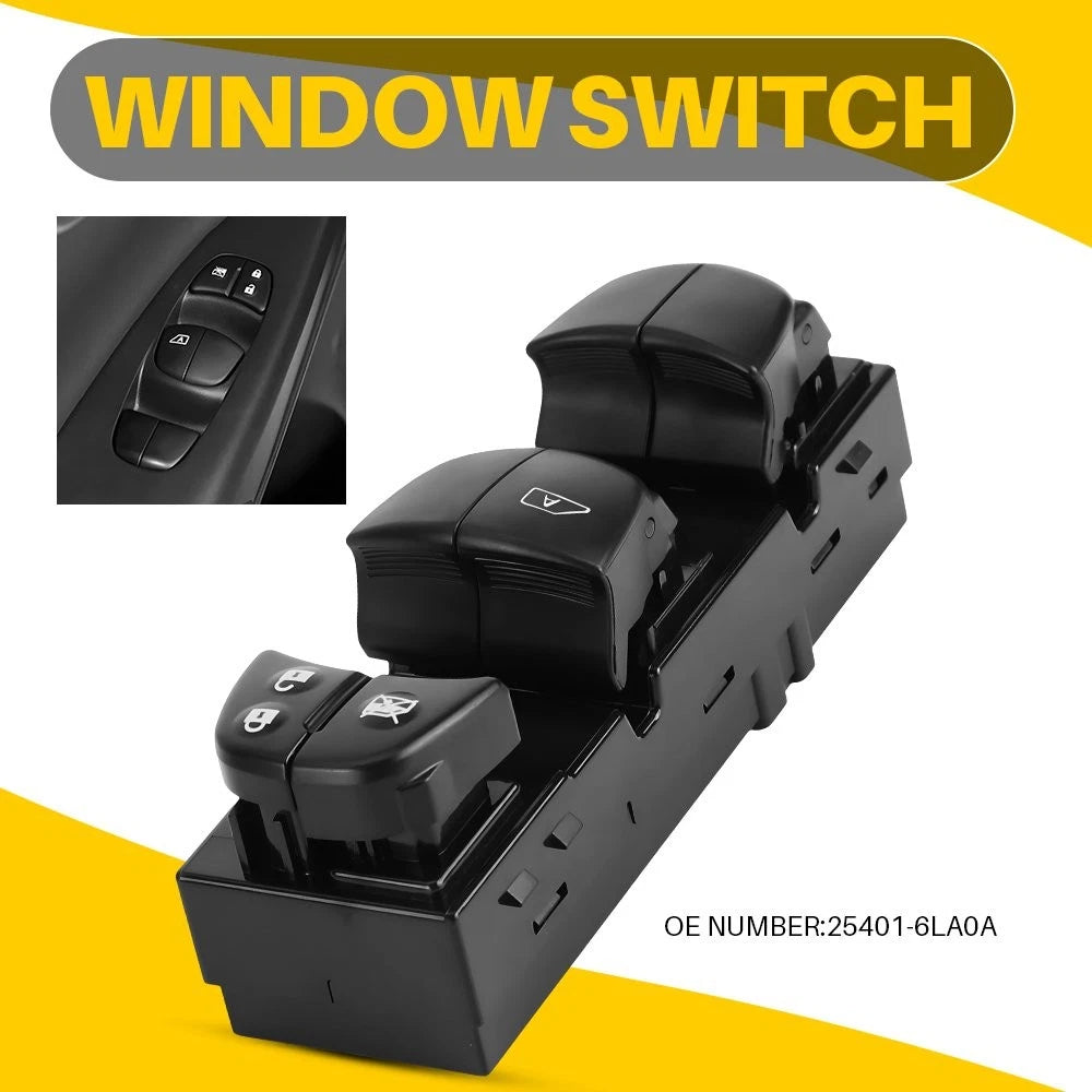 LH Driver Master Power Window Switch for Nissan Sentra (2020–2023) 25401-6LA0A