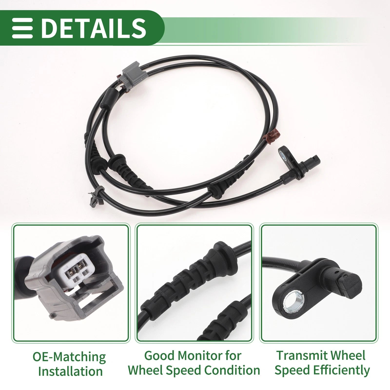 ABS Wheel Speed Sensor No. 47901JX00A for Nissan NV200 (2013–2020) Rear Left