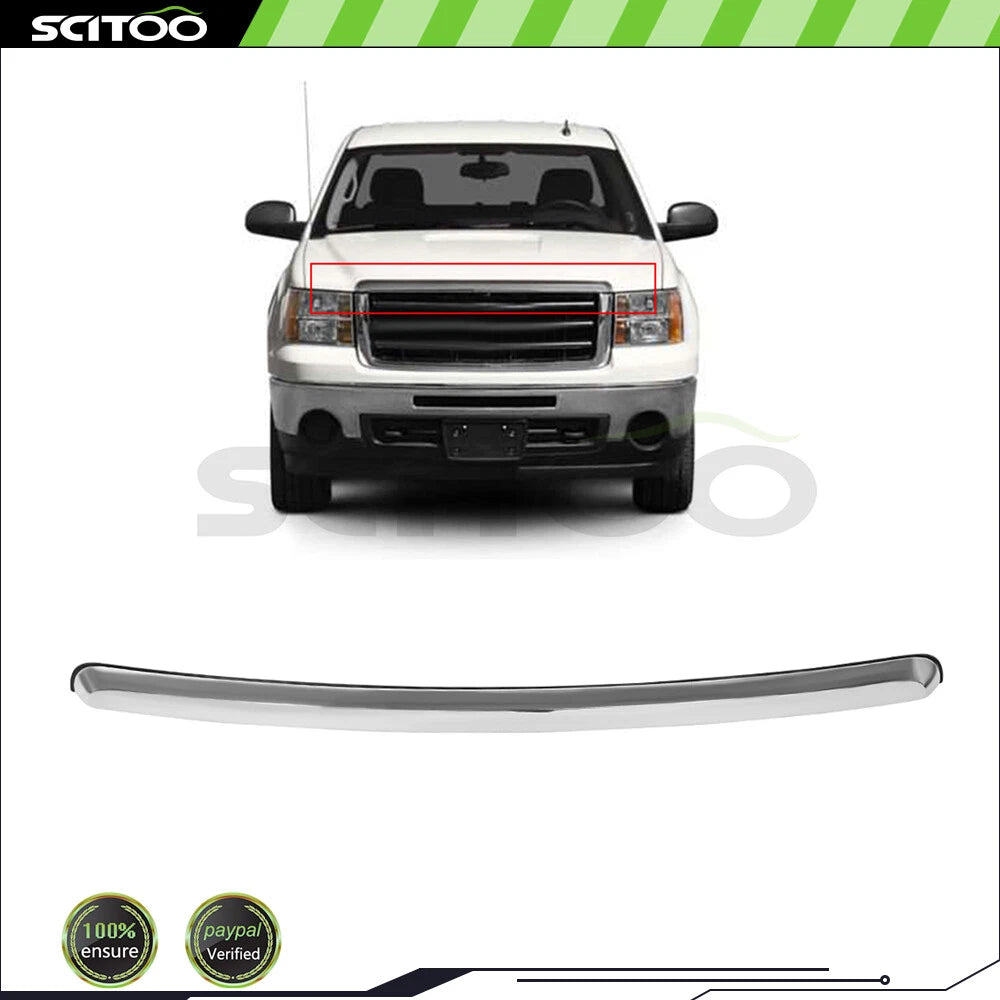 Upper Grille Hood Molding Trim for GMC Sierra 1500 (2007–2013) GM1235109 10385156