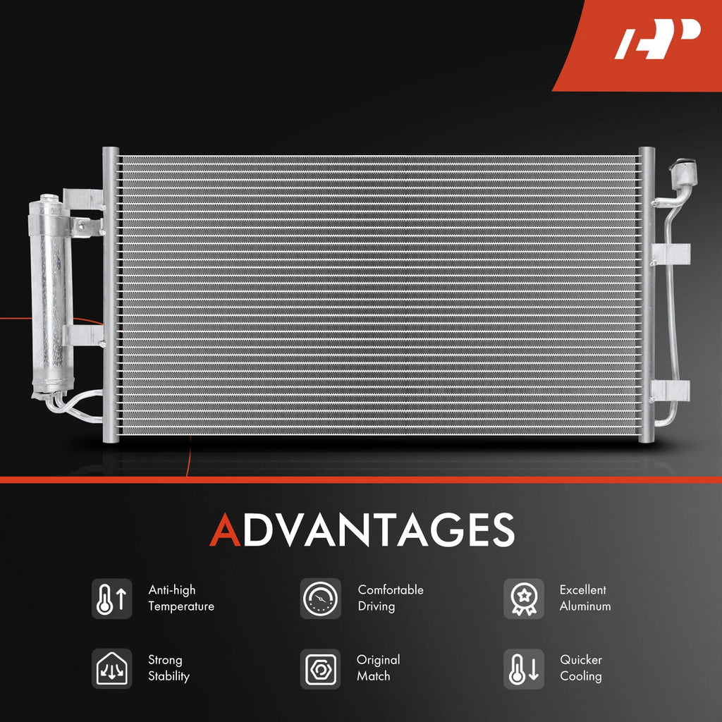 A/C Condenser with Receiver Drier & Bracket for Nissan Leaf (2011-2012)