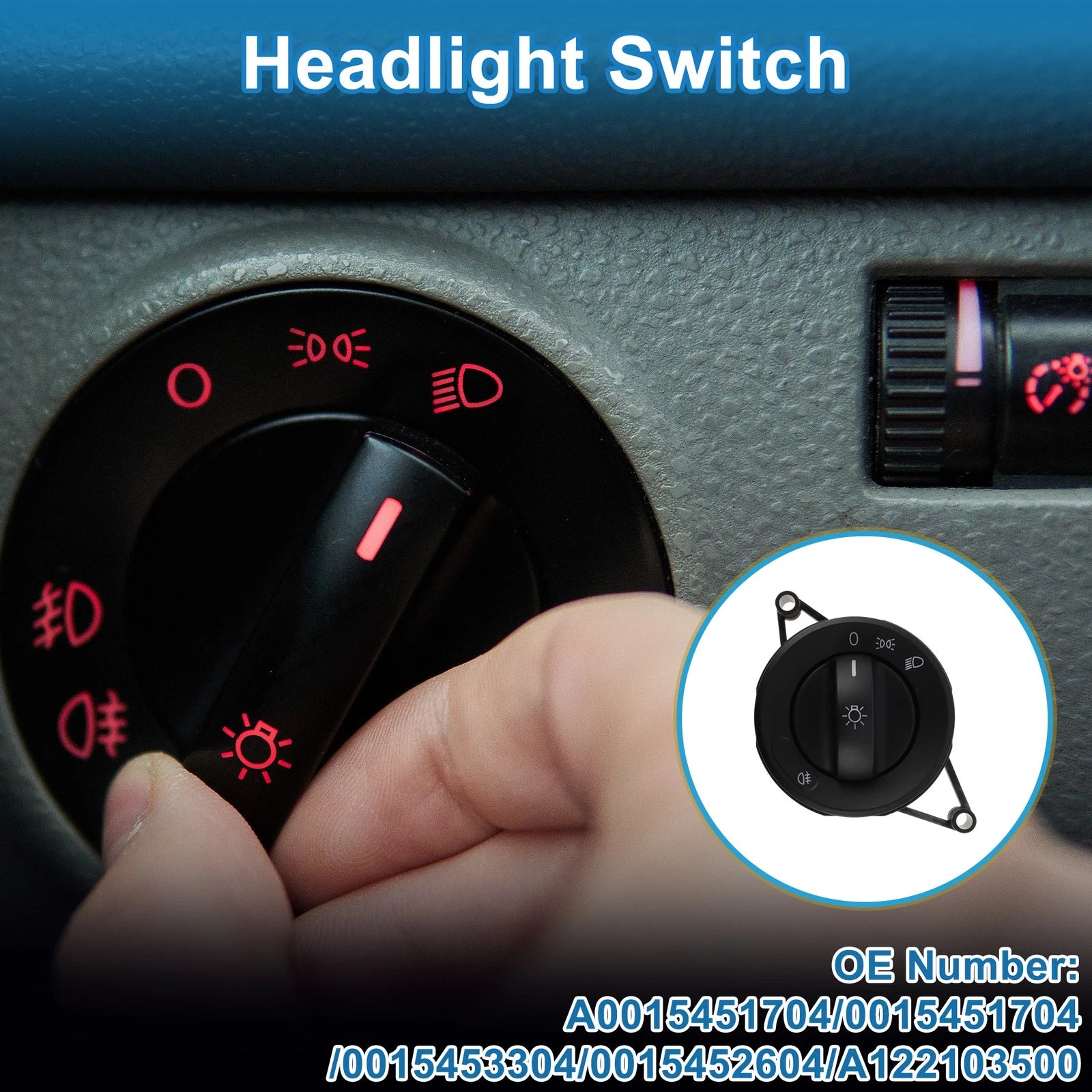 Headlight Switch for Mercedes-Benz Atego (1998–2013) No.A0015451704